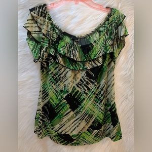 Essentials by Milano Multi colored sleeveless blouse Top Large